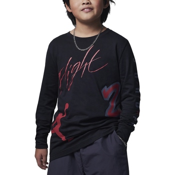 Kleidung Jungen Langarmshirts Nike 95C614 Schwarz