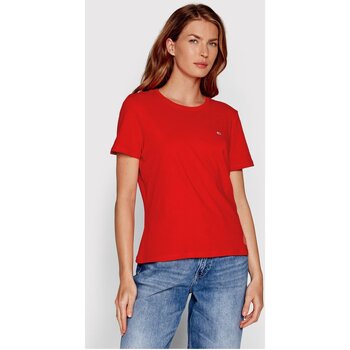 Kleidung Damen T-Shirts & Poloshirts Tommy Jeans DW0DW14616 Rot