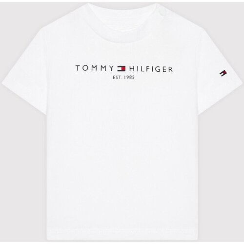 Kleidung Kinder T-Shirts Tommy Hilfiger KN0KN01487 Weiss
