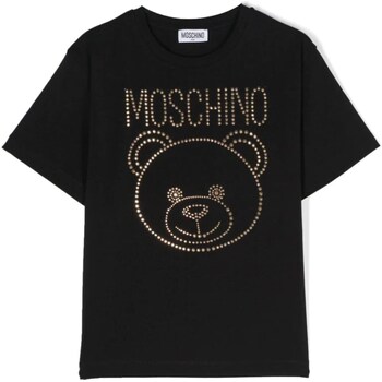 Kleidung Mädchen T-Shirts Moschino HBM060LBA10 Schwarz