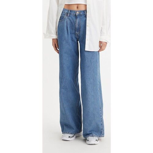 Kleidung Damen Jeans Levi's A7455 0001 - BAGGY DAD WIDE LEG-CAUSE AND EFFECT Blau