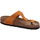 Schuhe Damen Pantoletten / Clogs Birkenstock Pantoletten Gizeh LENB Burnt Orange 1026584 Orange