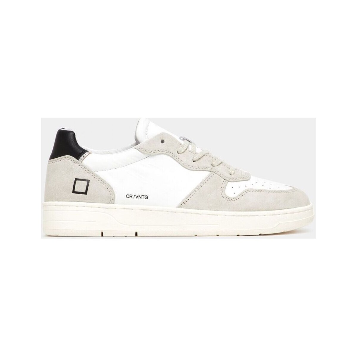 Schuhe Herren Sneaker Date M997-CR-VC-WB - COURT VINTAGE-WHITE BLACK Weiss