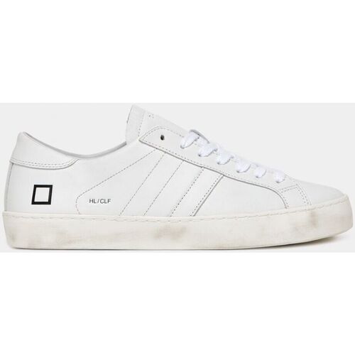 Schuhe Herren Sneaker Date M997-HL-CA-WH - HILL LOW CALF-WHITE Weiss