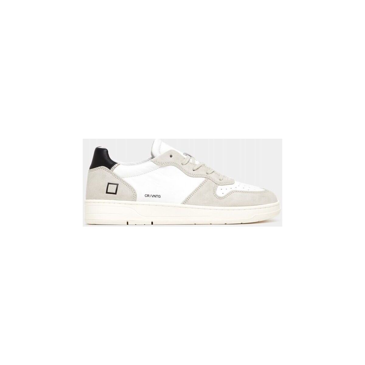 Schuhe Herren Sneaker Date M997-CR-VC-WB - COURT VINTAGE-WHITE BLACK Weiss