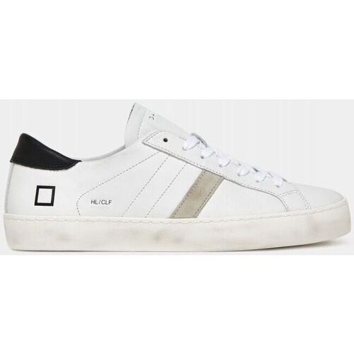 Schuhe Herren Sneaker Date M997-HL-CA-WB - HILL LOW CALF-WHITE BLACK Weiss