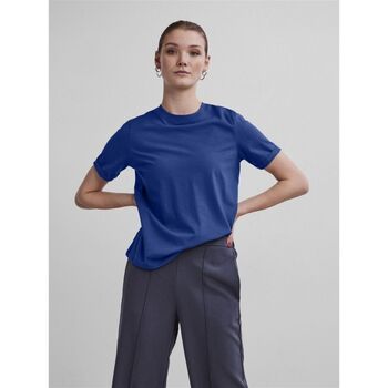 Kleidung Damen T-Shirts & Poloshirts Pieces 17086970 RIA-MAZARINE Blau