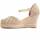Schuhe Damen Leinen-Pantoletten mit gefloch Montevita 87243 Beige