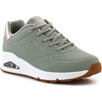 Schuhe Damen Sneaker Low Skechers Uno Shimmer Away 155196-SAGE Grün