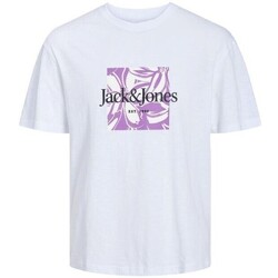 Kleidung Herren T-Shirts Jack & Jones 12250436 JORLAFAYETTE Weiss