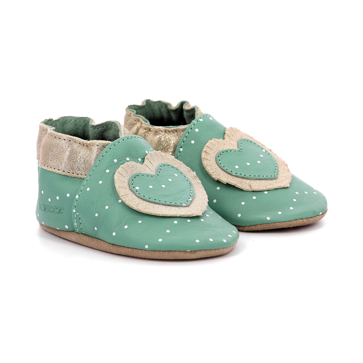 Schuhe Mädchen Babyschuhe Robeez Baby Tiny Heart Grün