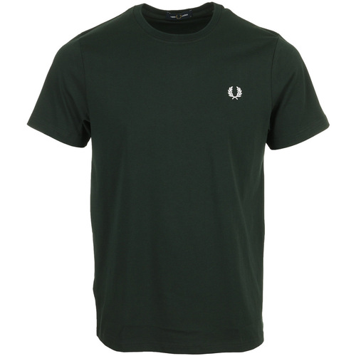 Kleidung Herren T-Shirts Fred Perry Crew Neck T-Shirt Grün