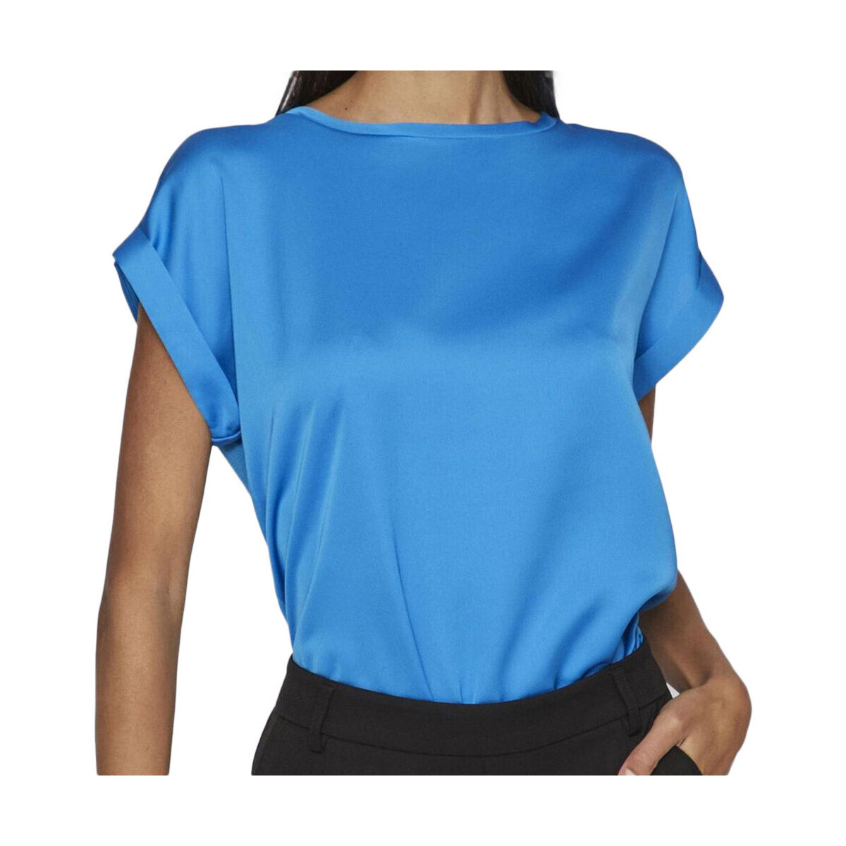 Kleidung Damen T-Shirts & Poloshirts Vila 14059563 Blau