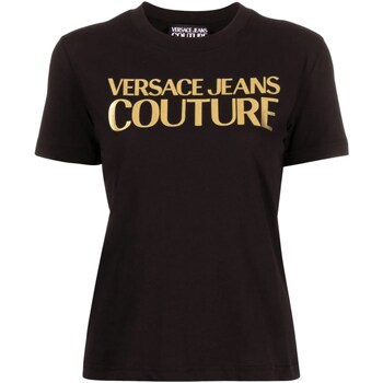 Kleidung Damen Langärmelige Polohemden Versace Jeans Couture 76HAHG04-CJ00G Schwarz