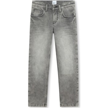 Kleidung Jungen Straight Leg Jeans BOSS J50688 Grau