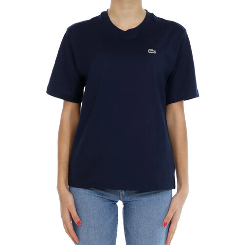 Kleidung Damen T-Shirts Lacoste TF7215 Blau