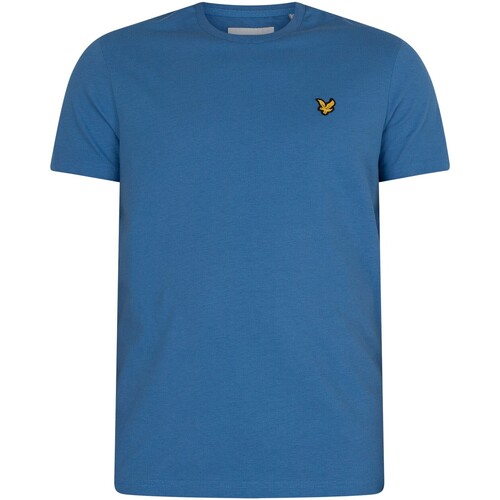 Kleidung Herren T-Shirts Lyle & Scott Einfarbiges T-Shirt aus Bio-Baumwolle Blau
