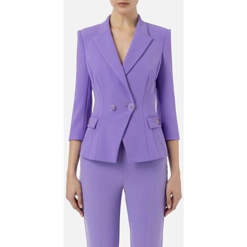 Kleidung Damen Jacken Elisabetta Franchi GIT6141E2-AS6 Violett