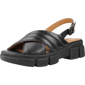 Schuhe Damen Sandalen / Sandaletten Geox D LISBONA Schwarz