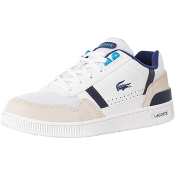 Schuhe Herren Sneaker Low Lacoste T-Clip 124 5 SMA-Ledersneaker Weiss