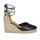 Schuhe Damen Leinen-Pantoletten mit gefloch Castaner CARINA Schwarz