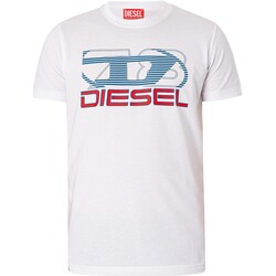 Kleidung Herren T-Shirts Diesel Diego Grafik-T-Shirt Weiss
