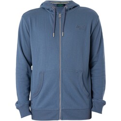Kleidung Herren Sweatshirts Superdry Essential Logo-Kapuzenpullover mit Reißverschluss Blau