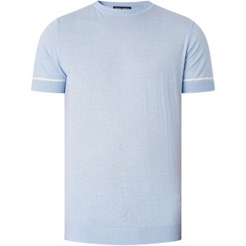 Kleidung Herren T-Shirts Antony Morato Malibu-Strick-T-Shirt Blau
