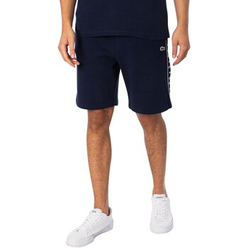 Kleidung Herren Shorts / Bermudas Lacoste Sweatshorts mit Logostreifen Blau