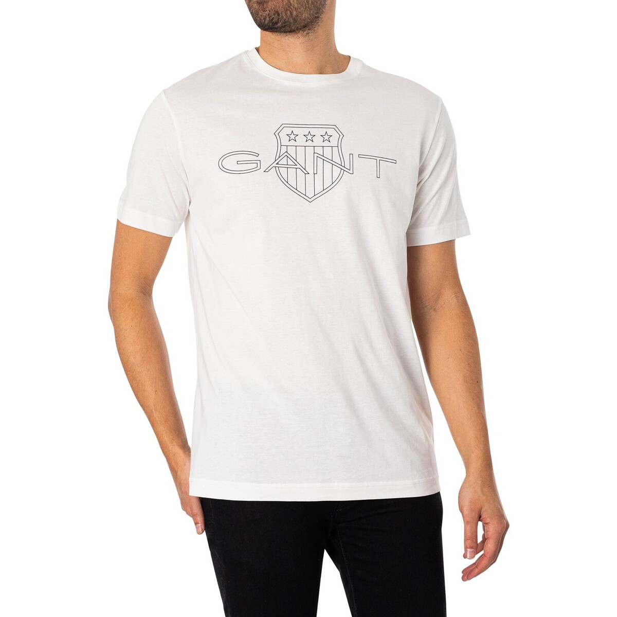 Kleidung Herren T-Shirts Gant Logo T-Shirt Weiss