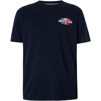 Kleidung Herren T-Shirts Tommy Jeans Reguläres Boardsports Palm T-Shirt Blau