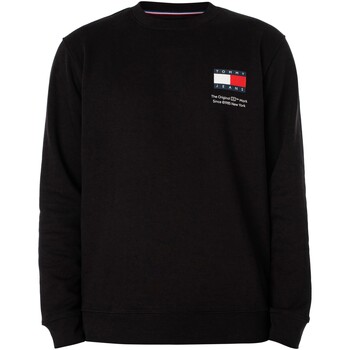 Kleidung Herren Sweatshirts Tommy Jeans Reguläres Essential Flag-Sweatshirt Schwarz