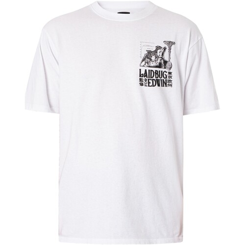 Kleidung Herren T-Shirts Edwin Yusuke Isao Grafik-T-Shirt Weiss