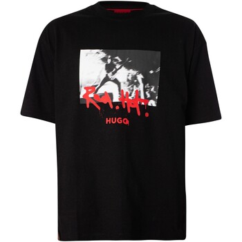 Kleidung Herren T-Shirts BOSS T-Shirt mit Domenade-Grafik Schwarz