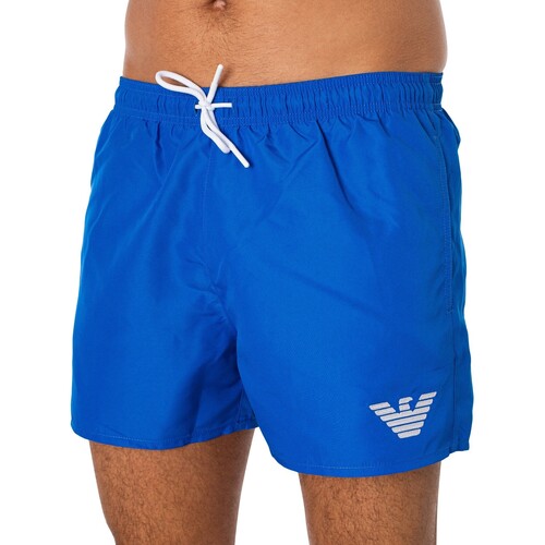 Kleidung Herren Badeanzug /Badeshorts Emporio Armani Logo-Badeshorts Blau