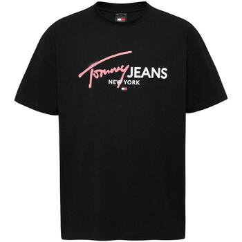 Kleidung Herren T-Shirts Tommy Jeans  Schwarz