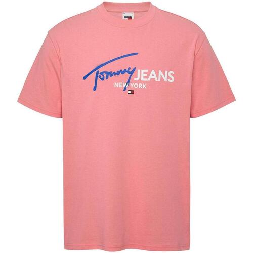 Kleidung Herren T-Shirts Tommy Jeans  Rosa