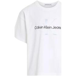Kleidung Mädchen T-Shirts Calvin Klein Jeans  Weiss