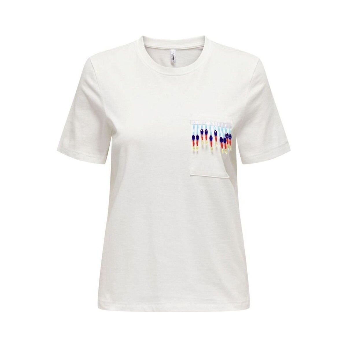 Kleidung Damen T-Shirts & Poloshirts Only 15315348 TRIBE-CLOUD DANCER Beige