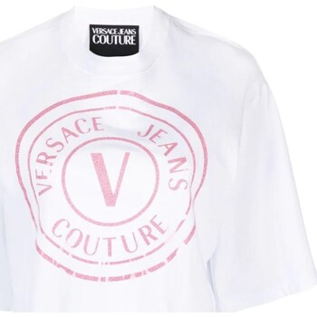 Kleidung Damen Langärmelige Polohemden Versace Jeans Couture 76HAHG05-CJ00G Weiss