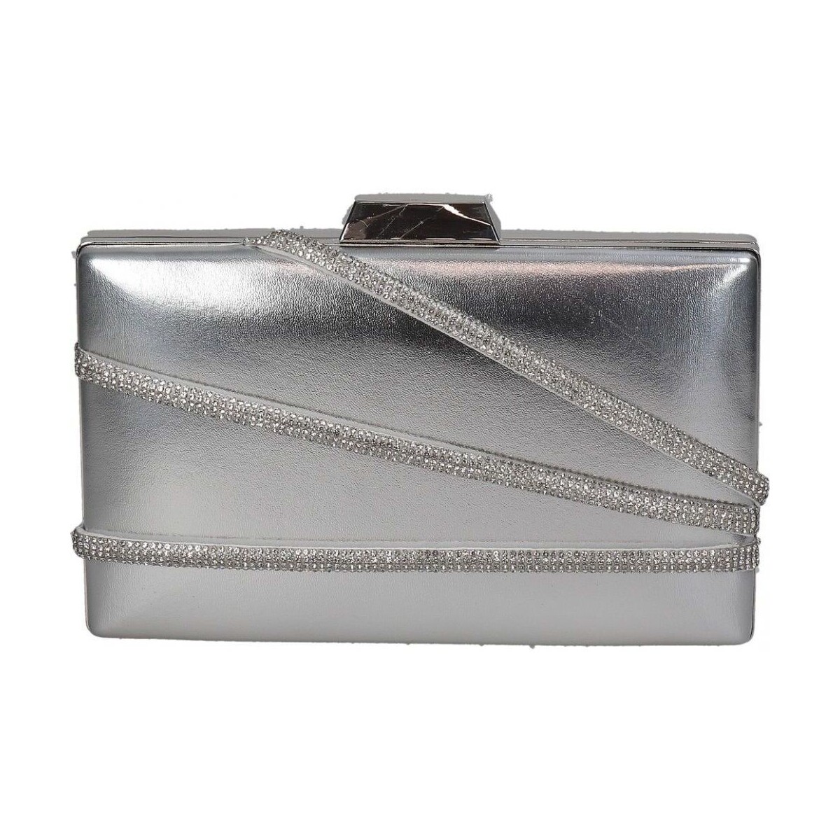 Taschen Damen Abendtasche und Clutch Fortunne LN-202404 Silbern
