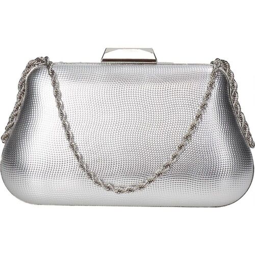 Taschen Damen Abendtasche und Clutch Fortunne 2309C-13 Silbern