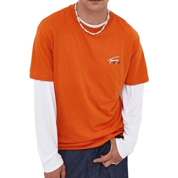Kleidung Herren T-Shirts & Poloshirts Tommy Hilfiger DM0DM17714 Orange