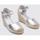 Schuhe Damen Leinen-Pantoletten mit gefloch Xti 142334 Silbern