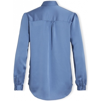 Vila Noos Shirt Ellette Satin - Coronet Blue Blau