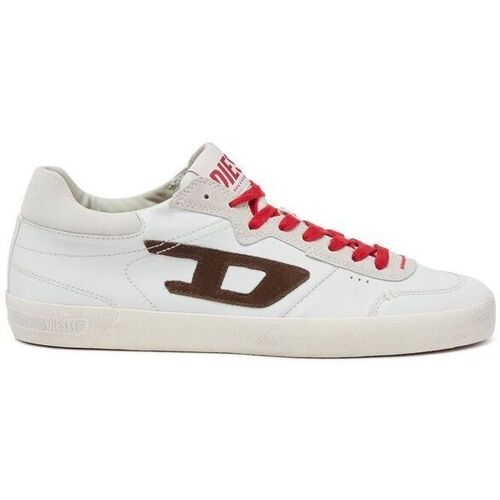 Schuhe Herren Sneaker Diesel Y03336 P2034 - S-LEROJI LOW-HA123 WHITE-BROWN-RED- Weiss