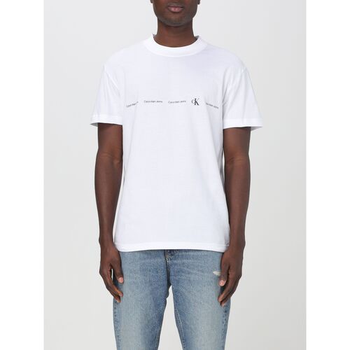 Kleidung Herren T-Shirts & Poloshirts Calvin Klein Jeans J30J324668 YAF Weiss