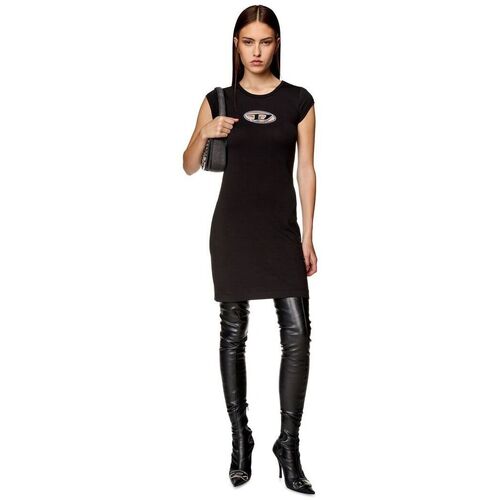 Kleidung Damen Kleider Diesel A06270 0AFAA - D-ANGIEL-9XX BLACK Schwarz