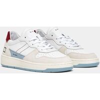 Schuhe Damen Sneaker Date W401-C2-VC-WX - COURT 2.0-VINTAGE WHITE BORDEAUX Weiss
