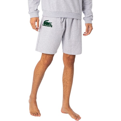 Kleidung Herren Pyjamas/ Nachthemden Lacoste Shorts mit Lounge-Logo Grau